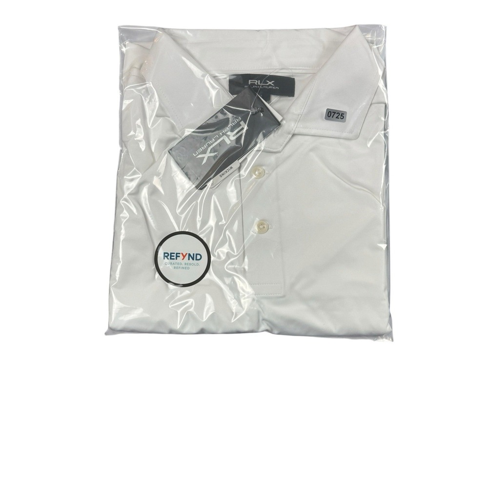 RLX RALPH LAUREN Golf Polo Mens M White Performance Wicking Stretch NEW Tags - Picture 13 of 13